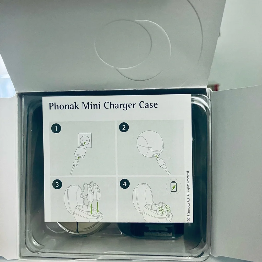 New Phonak Mini Charging Case for Marvel & Paradise Hearing Aids Case Cords ONLY - Picture 2 of 5
